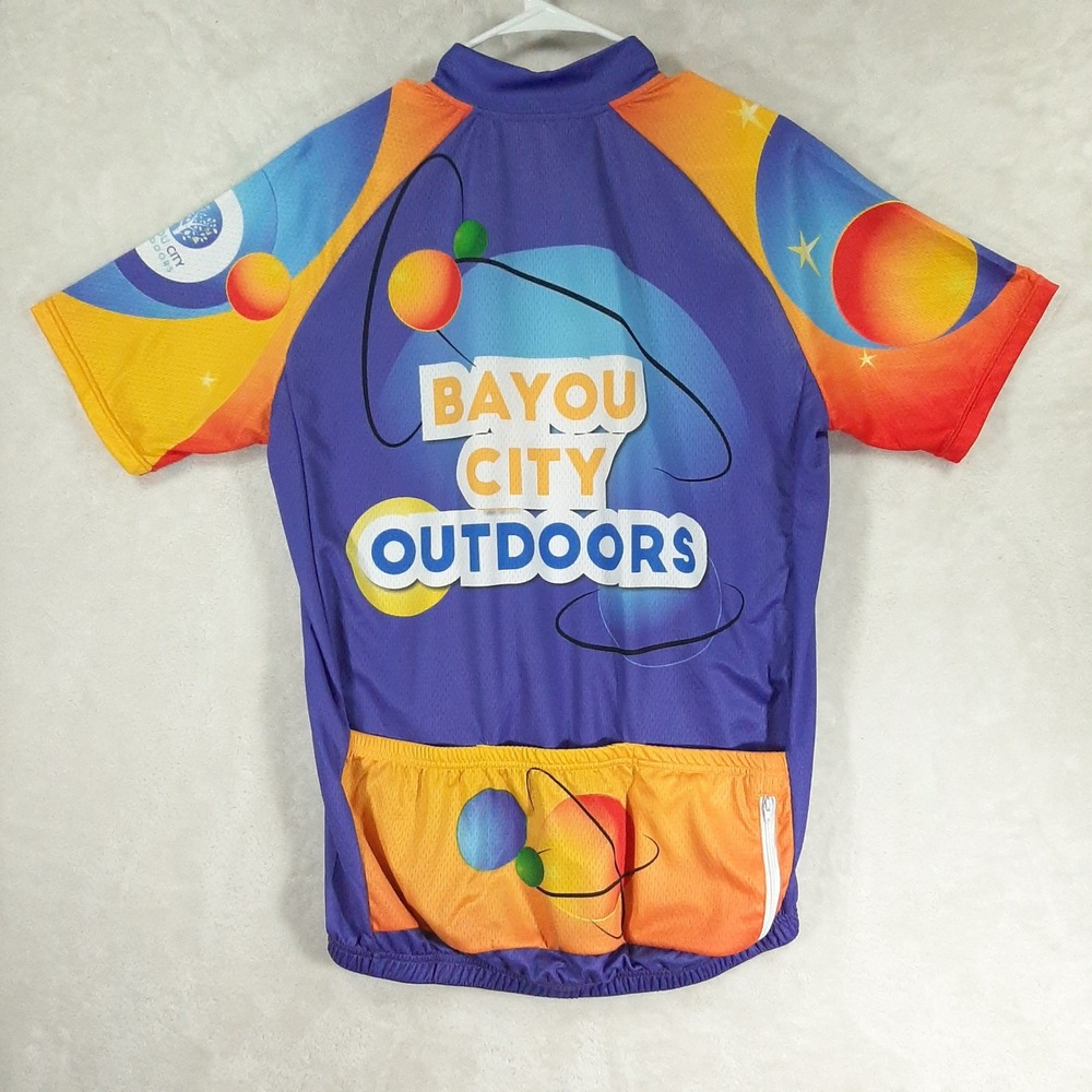 Life Behind Bars Genesis Volare Bayou City Outdoors Cycling Jersey XL Purple - Picture 3 of 9